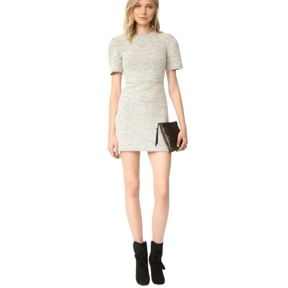 ALICE + OLIVIA Cream Black Fuzzy‎ Tweed
GENNY Pouf Sleeve Dress Mohair size 12 - Picture 13 of 13